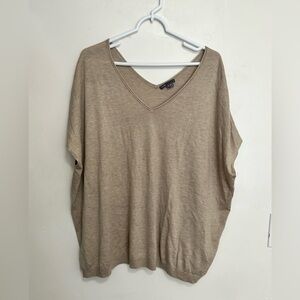 Vince oversized beige top cashmere rayon‎ blend size small